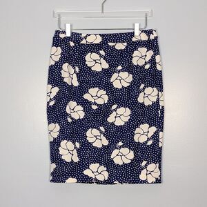 NWT Boden Blue Floral Pencil Skirt Women's 12